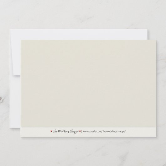 5X7 Baronk Black/Red Two-Photo Save the Date (Achterkant)