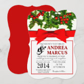 5x7 Baughs van Holly Berry XMAS Huwelijksuitnodigi Kaart (Voorkant / Achterkant)