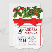 5x7 Baughs van Holly Berry XMAS Huwelijksuitnodigi Kaart (Voorkant)