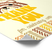 5x7 Bedankt Boho Woodland Beer Verjaardag Poster (Hoek)