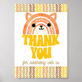 5x7 Bedankt Boho Woodland Fox Verjaardag Poster (Voorkant)