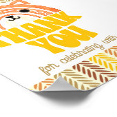 5x7 Bedankt Boho Woodland Fox Verjaardag Poster (Hoek)