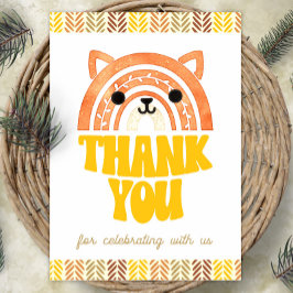 5x7 Bedankt Boho Woodland Vos Verjaardag Poster