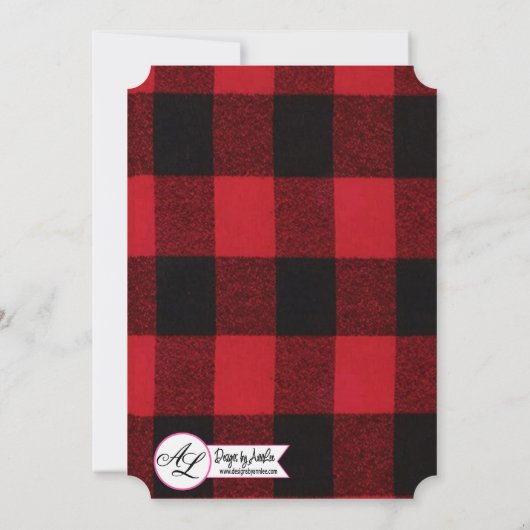 5x7 Beer voor het uitnodigen van bruiloft Red Buff Kaart (Achterkant)