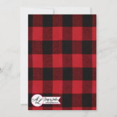 5x7 Beer voor kerstuitnodiging Red Pset Black Kaart (Achterkant)