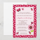 5x7 Berry Garden Lady Bug Baby shower Uitnodiging (Voorkant / Achterkant)