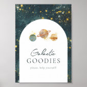 5x7 bewerkbaar Space Party-teken Poster (Voorkant)