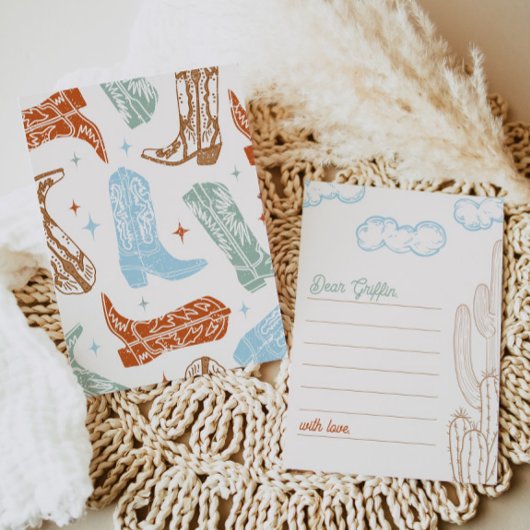 5x7 bewerkbare Cowboy-notitiekaarten