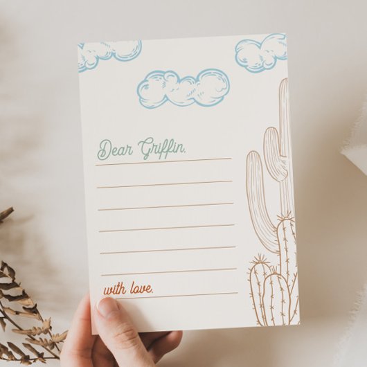 5x7 bewerkbare Cowboy-notitiekaarten