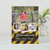 5x7 Bio Hazard Crime Scene Senior Aankondiging (Staand voorkant)