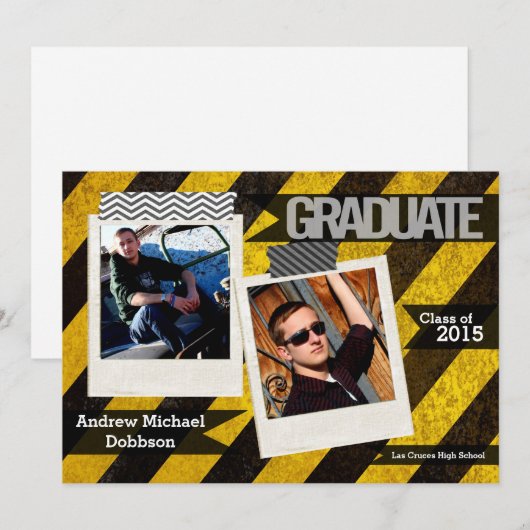 5x7 Bio Hazard Crime Scene Tap Hogere Aankondiging (Voorkant / Achterkant)