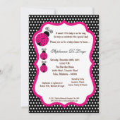 5x7 Black Lady Bug Baby shower Uitnodiging (Voorkant)