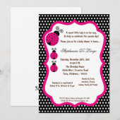 5x7 Black Lady Bug Baby shower Uitnodiging (Voorkant / Achterkant)