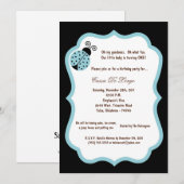 5x7 Black Lady Bug Verjaardagsfeest Uitnodigen Kaart (Voorkant / Achterkant)
