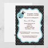 5x7 Black Lady Bug Verjaardagsfeest Uitnodigen Kaart (Voorkant / Achterkant)