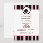 5x7 Black Lady Bug Verjaardagsfeest Uitnodigen Kaart (Voorkant / Achterkant)