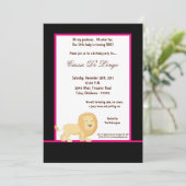 5x7 Black Lion verjaardagsfeestje uitnodigen Kaart (Staand voorkant)