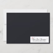 5x7 Black Masquerade Halloween Costume Invitation Kaart (Achterkant)