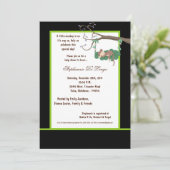 5x7 Black Monkey Baby shower Uitnodiging (Staand voorkant)