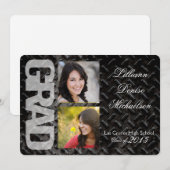 5x7 Black Steel Metal Wall Senior Aankondiging (Voorkant / Achterkant)