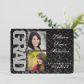 5x7 Black Steel Metal Wall Senior Aankondiging (Staand voorkant)