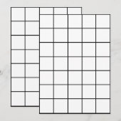 5x7 blanco papierkaart kaart (Voorkant / Achterkant)