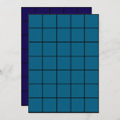5x7 Blauw papier Gridmap Kaart (Voorkant / Achterkant)