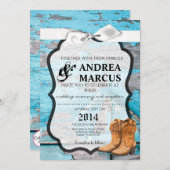 5x7 Blauwe Houten Schuur Deurlaarzen Landelijk Rus Kaart (Voorkant / Achterkant)