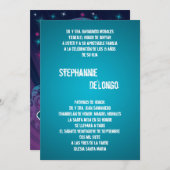 5x7 Blauwgroen DJ Spin Platenspeler Quinceanera Ui Kaart (Voorkant / Achterkant)