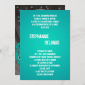 5x7 Blauwgroen DJ Spin Platenspeler Quinceanera Ui Kaart (Voorkant / Achterkant)