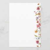 5x7" Bloemige Trouwtafel Menu Kaarten Plat Menu (Achterkant)