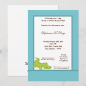 5x7 Blue Aligator Baby shower uitnodiging (Voorkant / Achterkant)