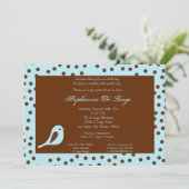 5x7 Blue Bird Invitation Kaart (Staand voorkant)