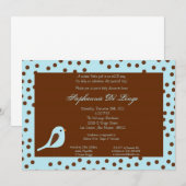 5x7 Blue Bird Invitation Kaart (Voorkant / Achterkant)