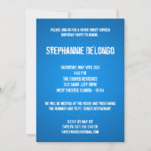 5x7 Blue DJ Spin Platenspeler 16 Birthday Invitati Kaart (Voorkant)