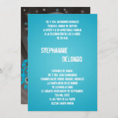 5x7 Blue DJ Spin Platenspeler Quinceanera Uitnodig Kaart (Voorkant / Achterkant)