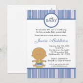 5x7 Blue Latino Baby Boy Baby shower Uitnodiging (Voorkant / Achterkant)
