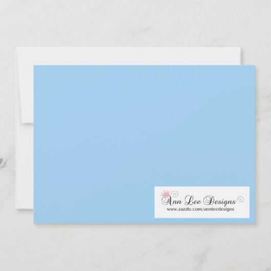 5x7 Blue Masquerade Sweet 16 Birthday Invitation Kaart (Achterkant)