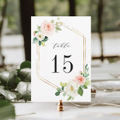 5x7 Blush White Bloom Floral Wedstrijding Table Nu Kaart