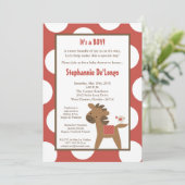 5x7 Boerderij Animal Horse Bird Baby shower Uitnod Kaart (Staand voorkant)