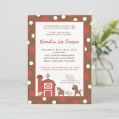 5x7 Boerderij Red Barn Cow Birthday Party Invitati Kaart (Staand voorkant)