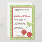 5x7 Boerderij Red Cherry Fruit Baby shower Invitat Kaart (Voorkant / Achterkant)