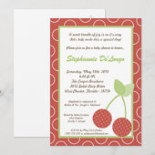 5x7 Boerderij Red Cherry Fruit Baby shower Invitat Kaart (Voorkant / Achterkant)