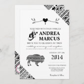 5x7 Boho Buffalo Tribal Patroon Bohemian Arrows Kaart (Voorkant / Achterkant)