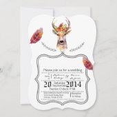 5x7 boho hert Buck Head BrowningHuwelijksuitnodigi Kaart (Voorkant)