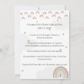 5x7 Boho Rainbow Baby Shower Invitation Kaart (Achterkant)