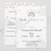 5x7 Boho Rainbow Baby Shower Invitation Kaart (Voorkant / Achterkant)