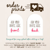 5x7" boogvormige uitnodiging afdrukken