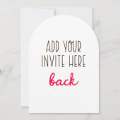 5x7" boogvormige uitnodiging afdrukken (Achterkant)