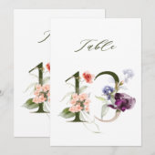 5x7 Botanical Floral Number 13, Table Number Kaart (Voorkant / Achterkant)